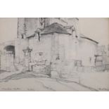 § § Sir William Russell Flint RA PRWS (British, 1880-1969) 'Abandoned Chateau'pencil and