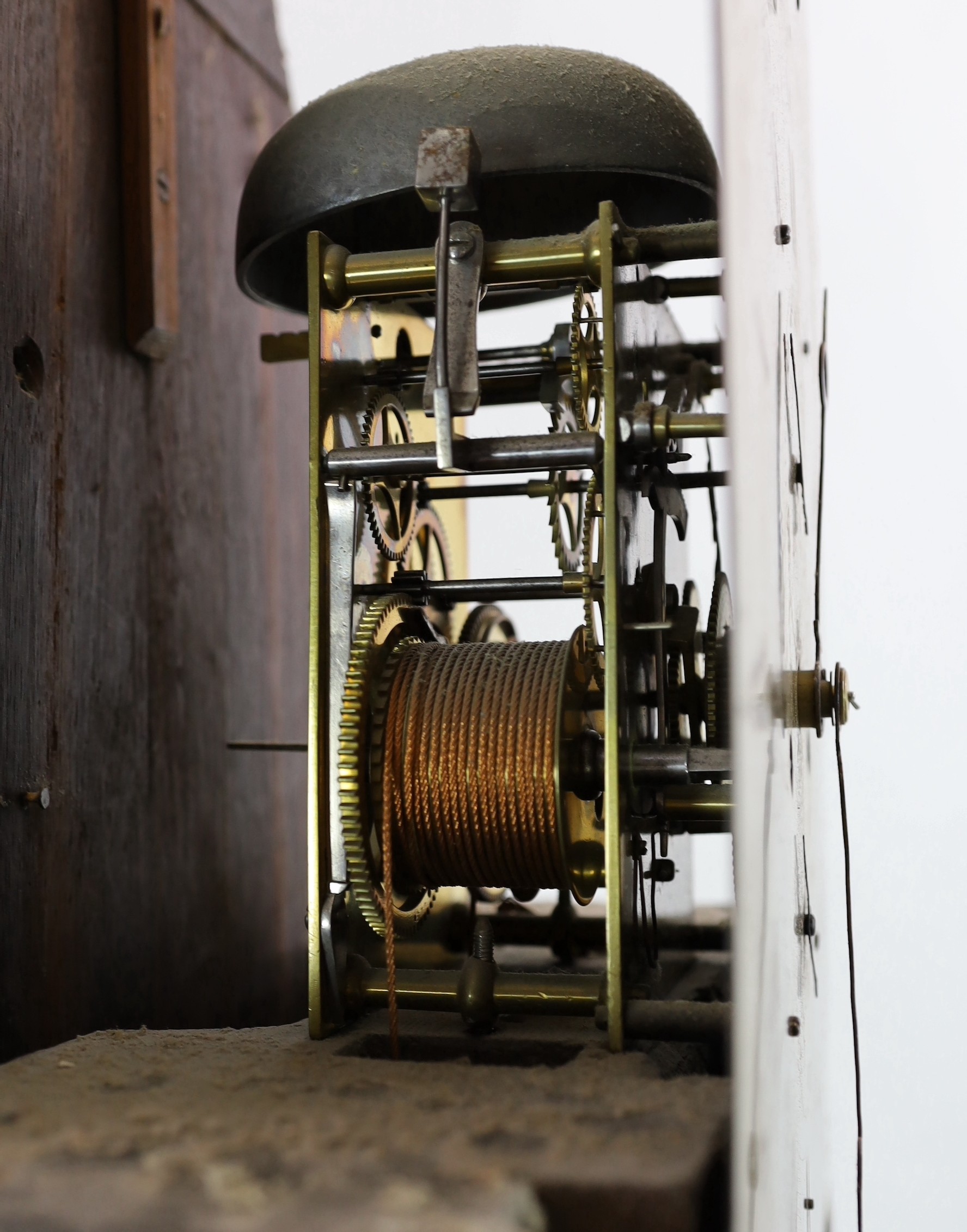 Jonathon Watson of London. A George III brass mounted mahogany eight day longcase clock, the 12 inch - Image 6 of 8