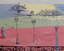 § § Patrick Procktor (British, 1936-2003) 'Hove 2000'oil and black crayon on canvasExhibited Royal