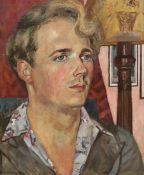 Daphne Charlton née Gribble, (British, 1909–1991) Portrait of Francis Davieoil on canvassigned and