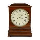 J.J. Harris of London. A Victorian rosewood hour repeating bracket clock, in plain architectural