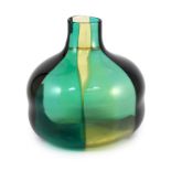 A Venini Murano ‘Spicchi’ glass vase, designed by Fulvio Bianconi, c.1955, model 4890, in green,