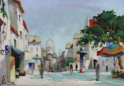 § § Cecil Rochfort D'Oyly John (British, 1906-1993) 'Place du Tertre, Paris'oil on canvassigned44