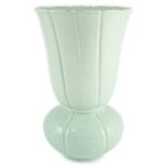 An unusual Chinese pale celadon glazed vase, Yongzheng seal mark late 19th/early 20th century, the