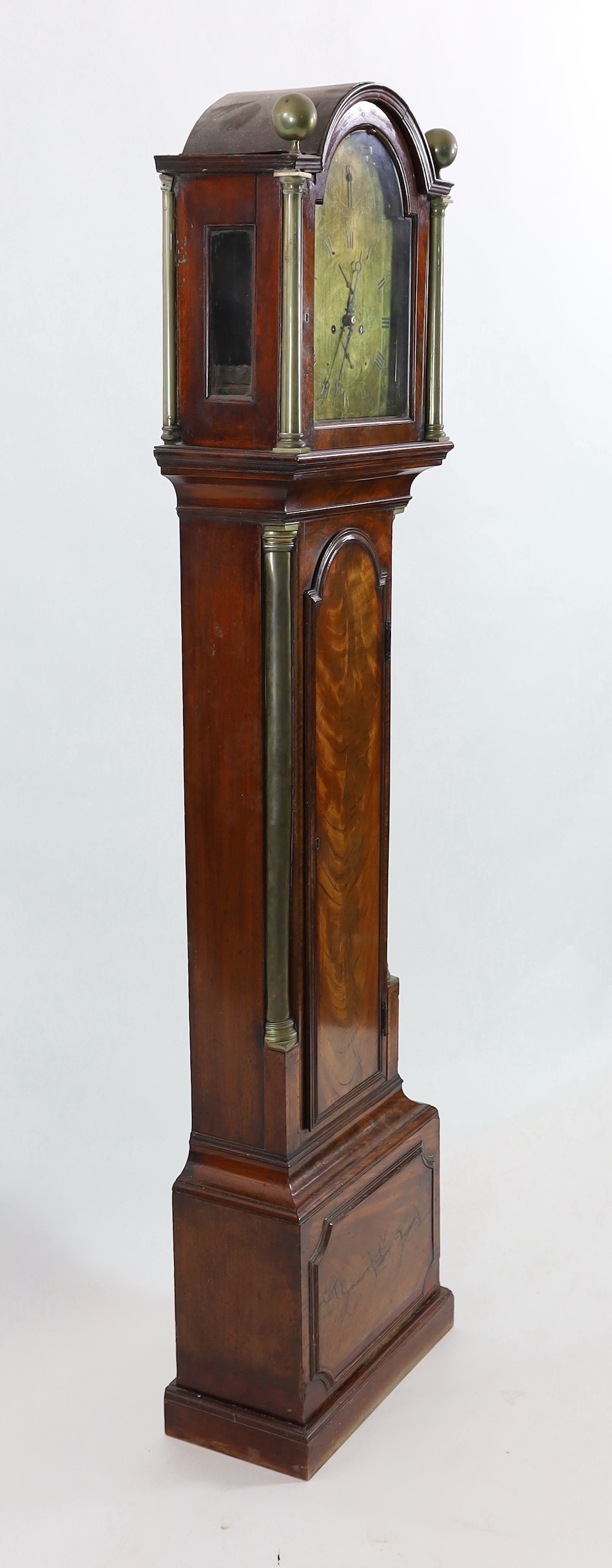 Jonathon Watson of London. A George III brass mounted mahogany eight day longcase clock, the 12 inch - Image 4 of 8