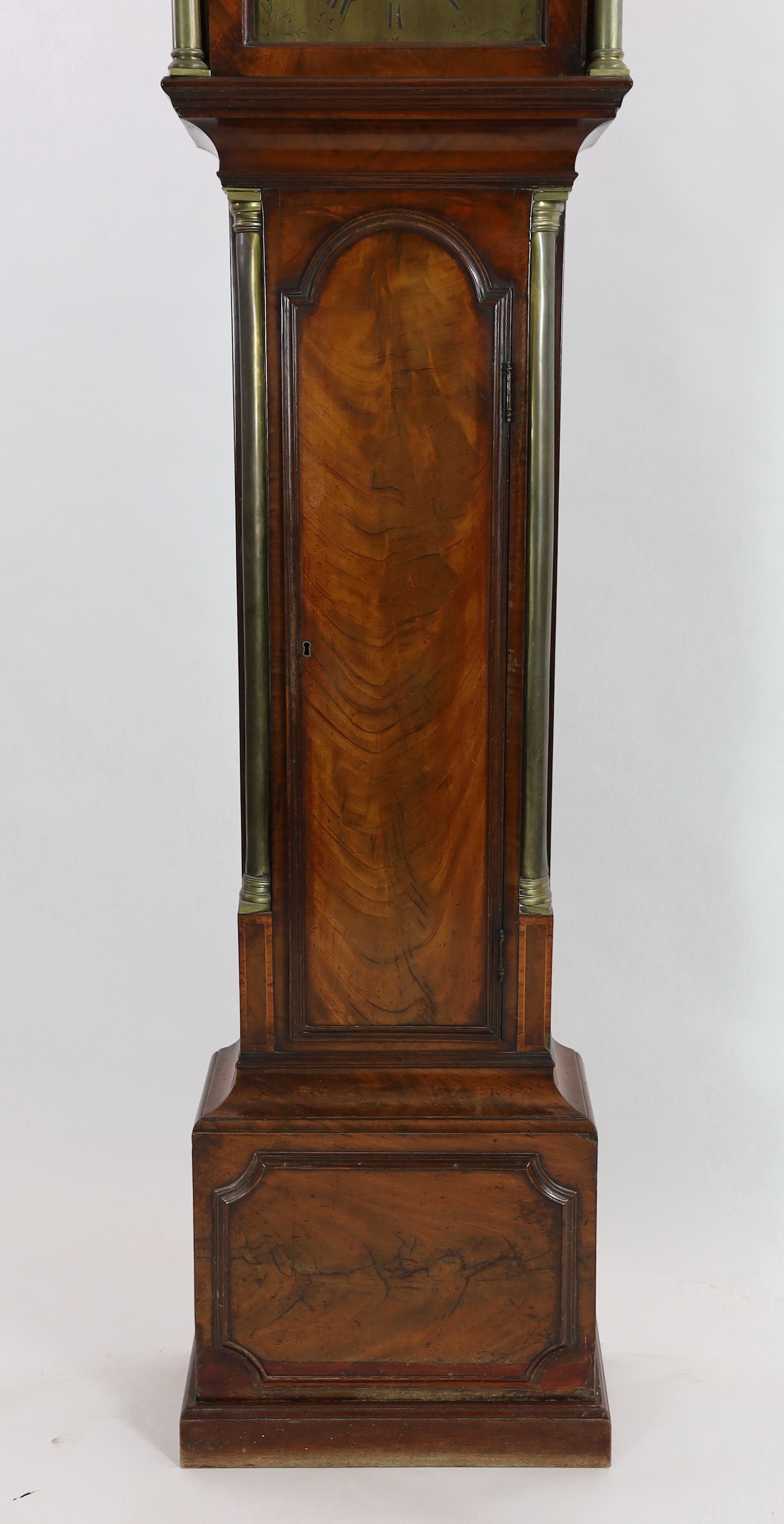 Jonathon Watson of London. A George III brass mounted mahogany eight day longcase clock, the 12 inch - Image 3 of 8