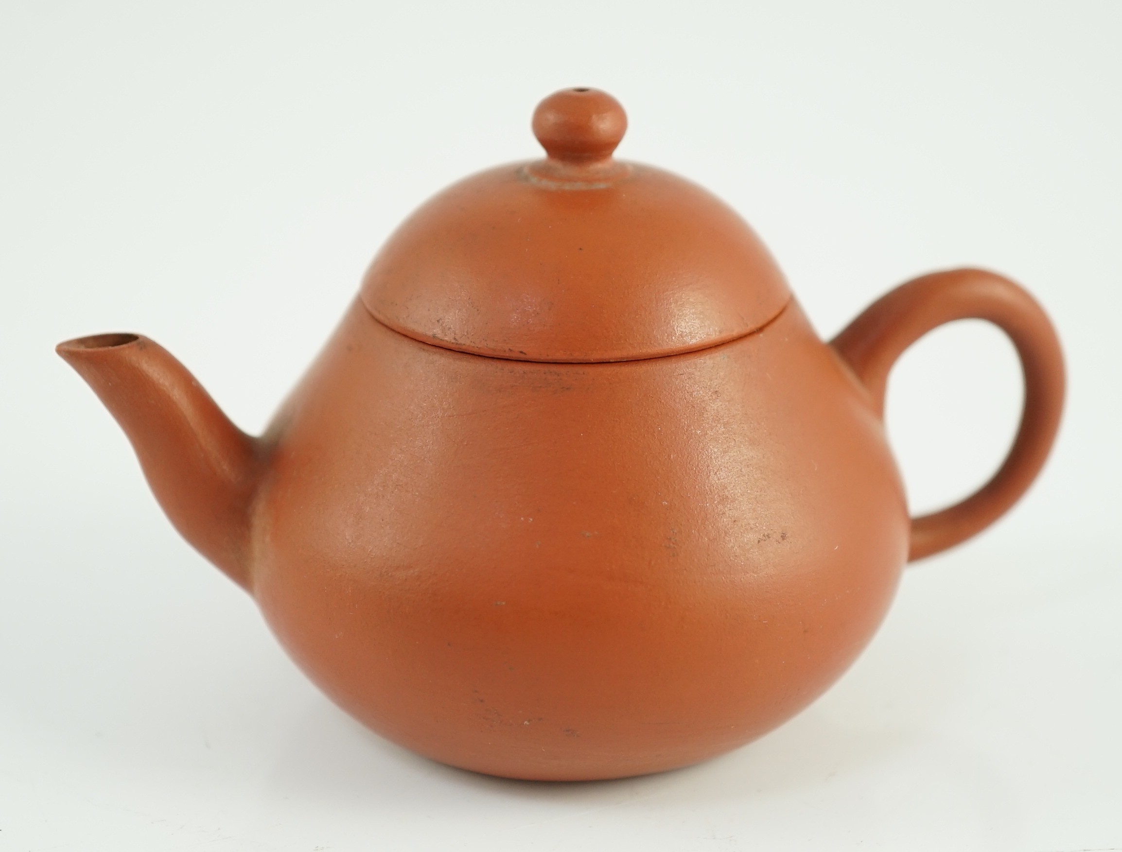 A rare Chinese Yixing miniature teapot, Jiaqing mark and of the period (1796-1820), 10cm from - Image 3 of 6