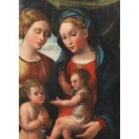 Follower of Girolamo dai Libri (Italian, 1474-1555) Madonna and child with angel and John the