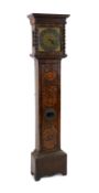 Thomas Dalston. A William and Mary walnut and marquetry eight day longcase clock, the 11 inch square
