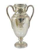 An early 20th century French 950 standard silver two handled vase shaped wine cooler, by Teytard