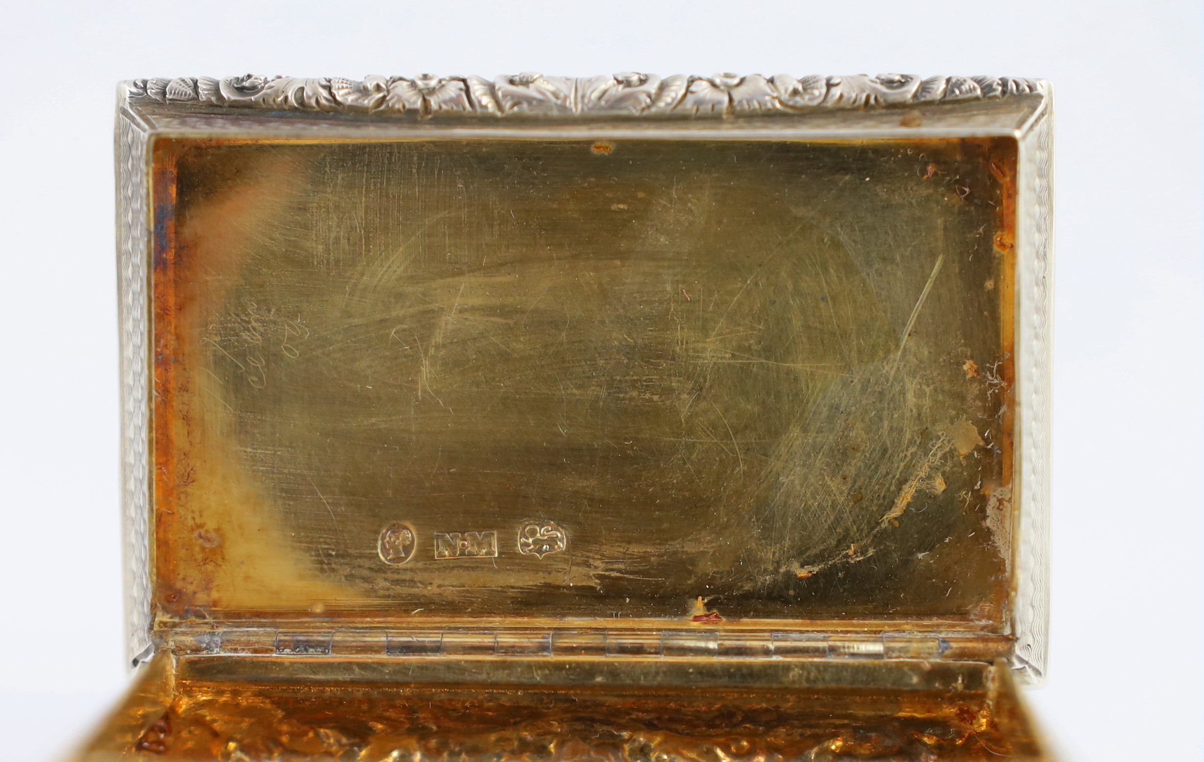 An unusual early Victorian silver rectangular snuff box, commemorating Grace Darling, engraved - Image 8 of 13