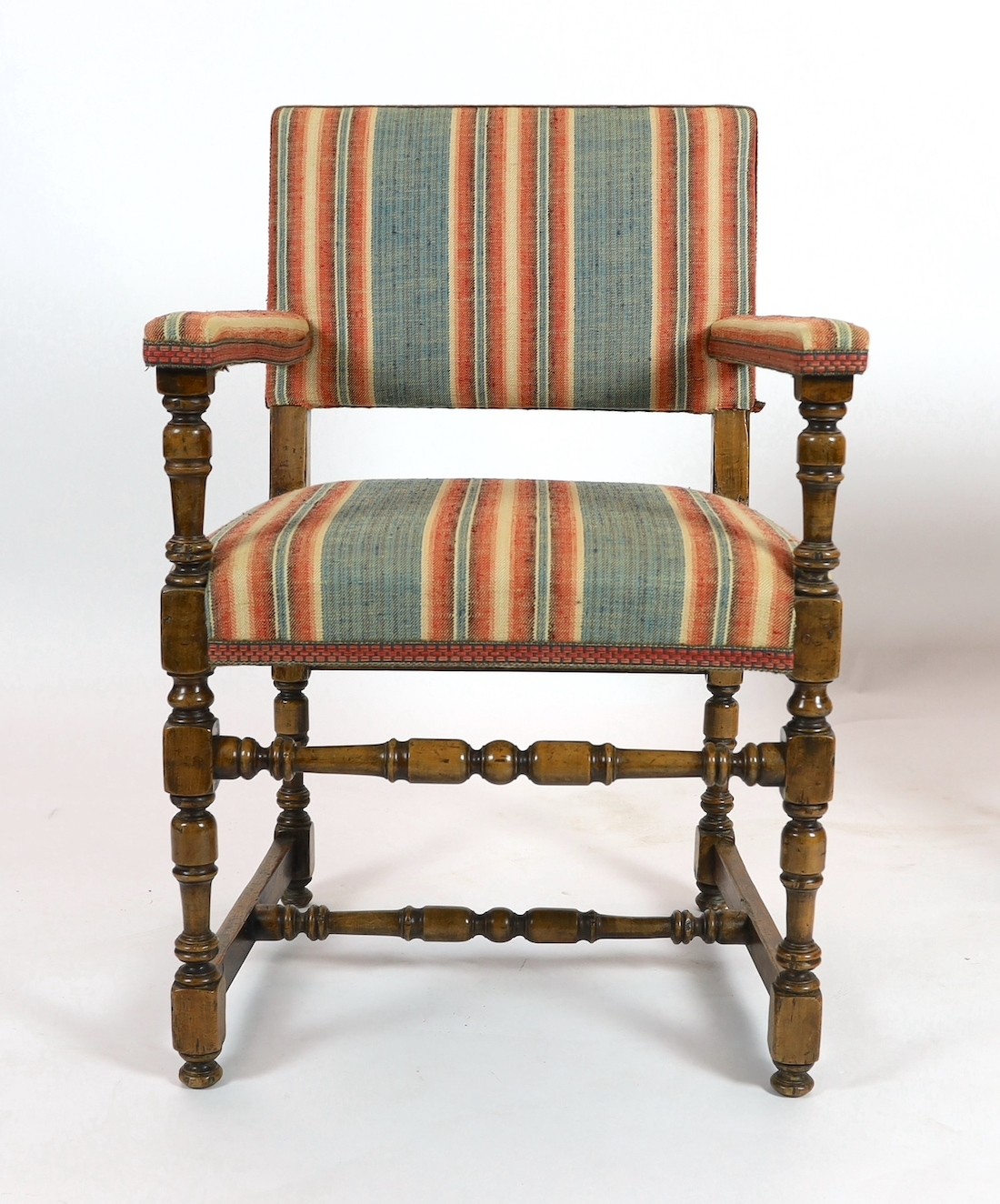 A matched set of twelve 17th century and later dining chairs, the rectangular backs and seats - Image 6 of 6