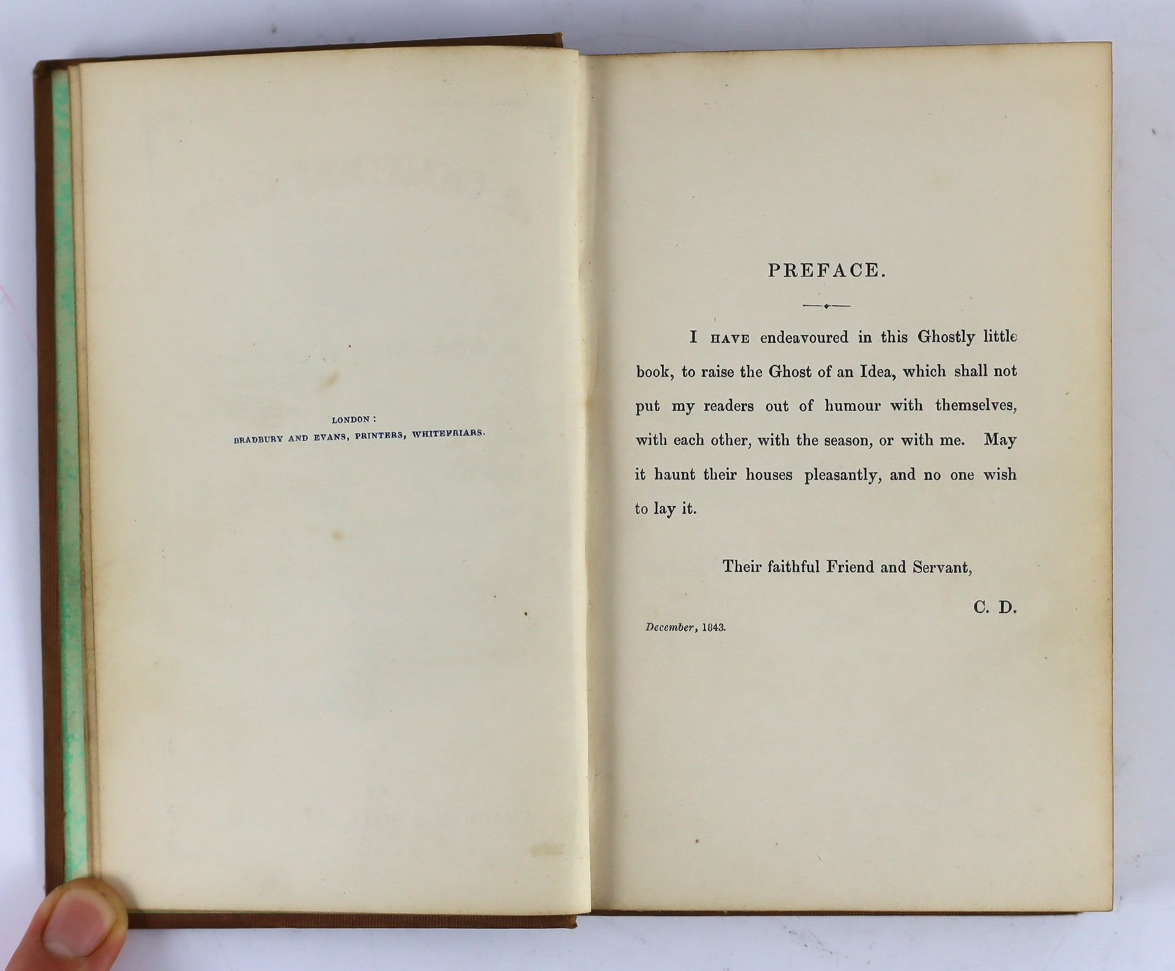 ° ° Dickens, Charles - A Christmas Carol, in Prose, Being a Ghost Story of Christmas, 1st edition, - Image 5 of 23