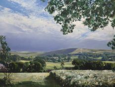§ § Frank Wootton (British, 1914-1988) 'Sunshine after rain, High Roven from Lullington Hill'oil
