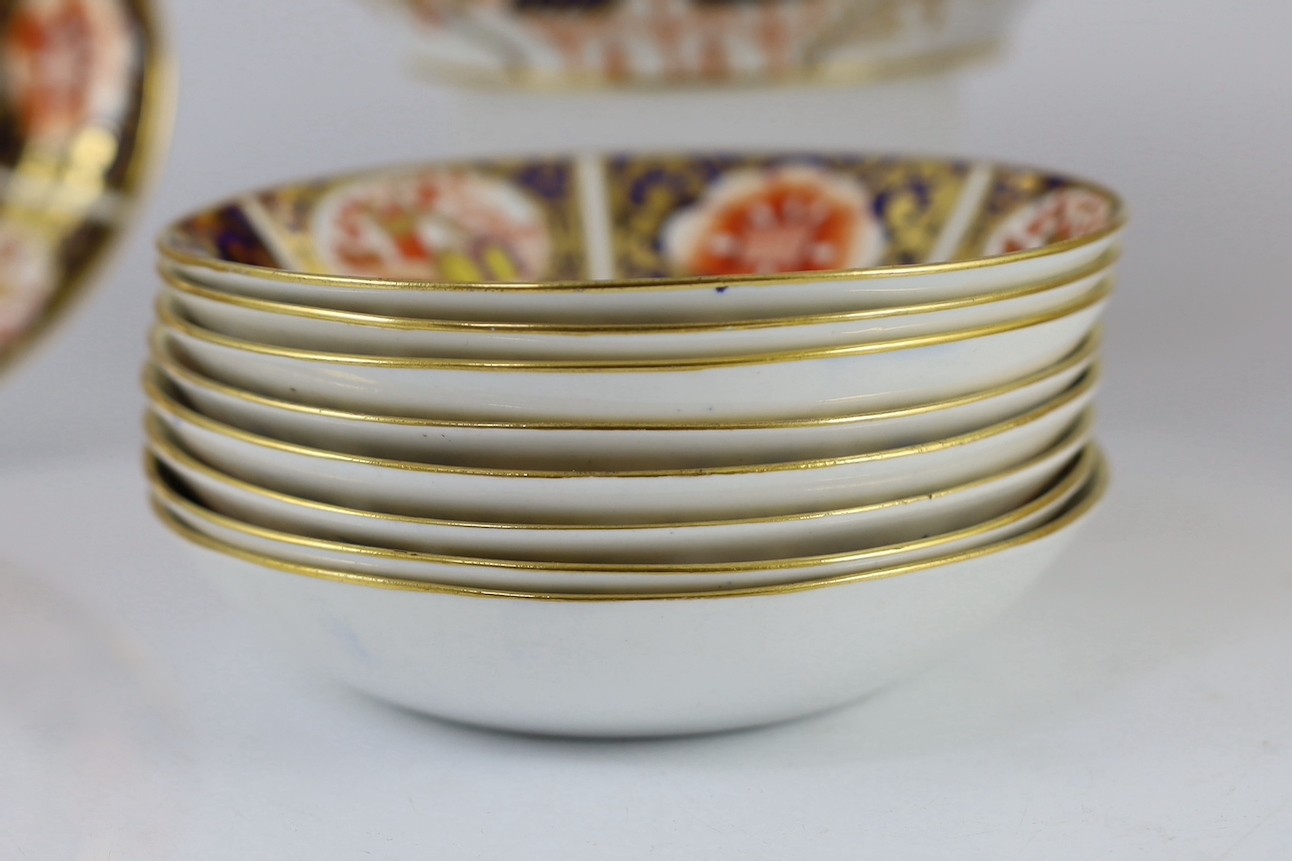 A Spode part tea service painted in Imari style with pattern 1956, c.1820, comprising a teapot cover - Image 9 of 14