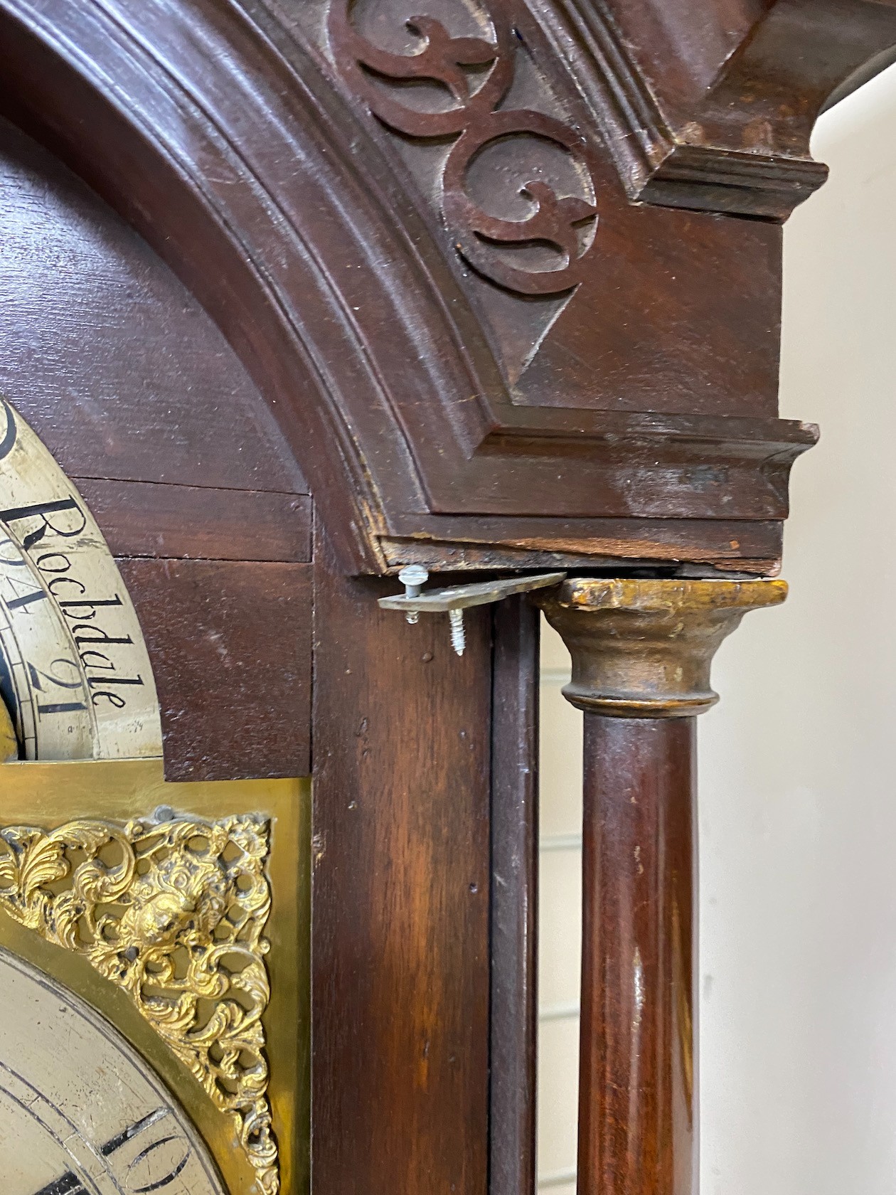 A George III mahogany longcase clock with moon phase, dial marked Radcliffe, Schofield Rochdale, - Image 4 of 8