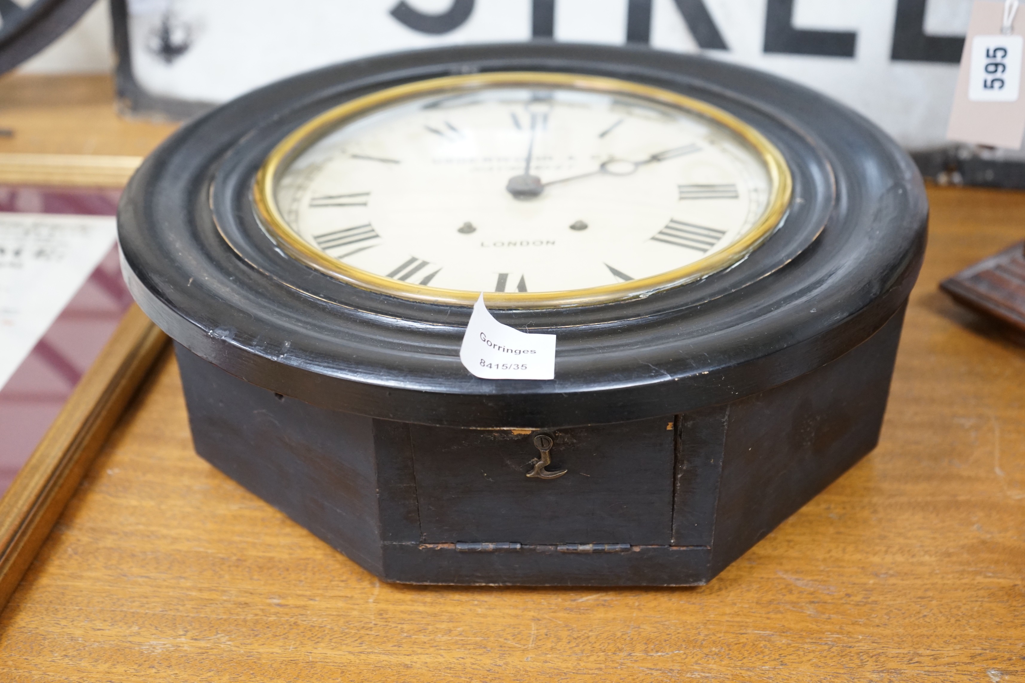 An Underwood & Company, Haymarket wall clock, 37cm diameter - Image 3 of 3