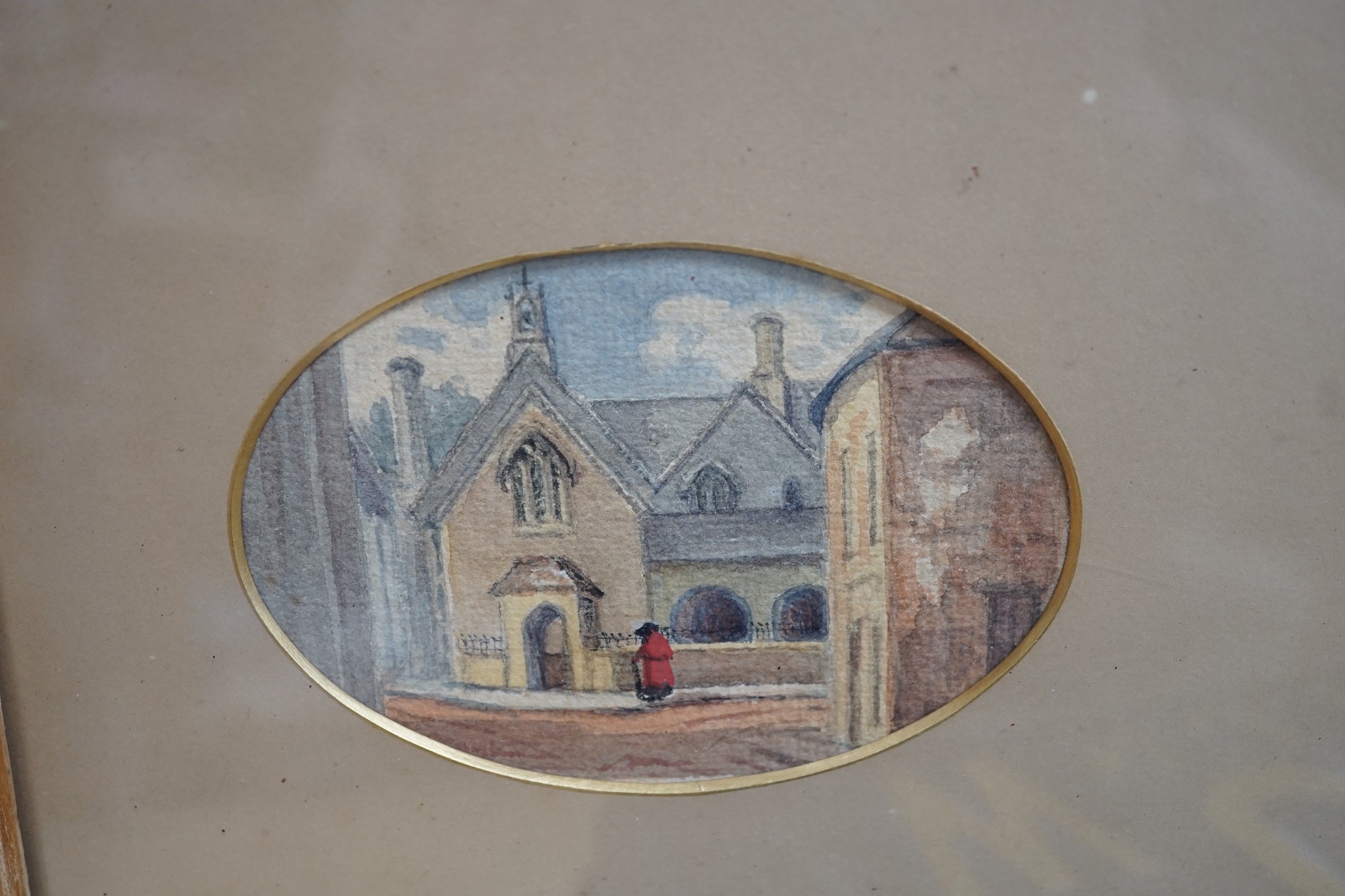 19th century English School, nine watercolours, Views of a country church and surrounding - Image 9 of 11