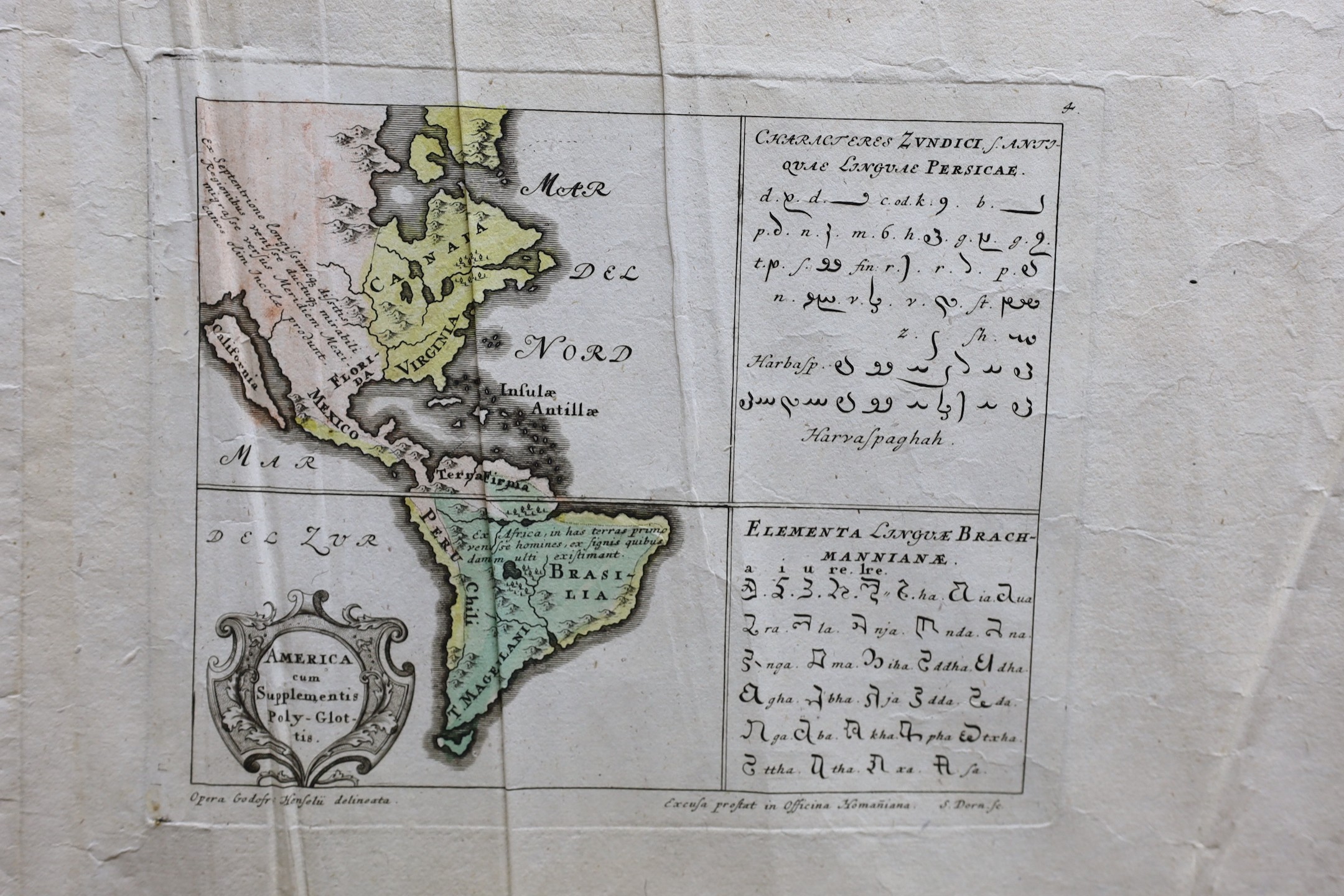 Godofredo Henselio [i.e., Gottfried Hensel], Scholae A. C. ap. Hirschb, four mappae geographico- - Image 8 of 8