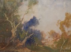 Cecil Arthur Hunt R.W.S. (1873-1965), watercolour, 'Spring olives in Sicily', signed, 27 x 37cm