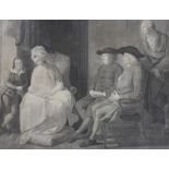 Facius after Benjamin West, copper engraving, 'Mr West and Family', overall 54 x 67cm