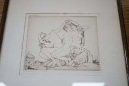 Sir William Russell Flint (1880-1969), trial proof etching, ‘Forlorn Dryads’, signature faded, 12