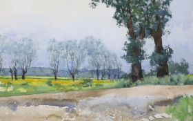 Rear Admiral Humfrey John Bradley Moore, CBE, RI (British, 1898-1985), watercolour, Trees in a