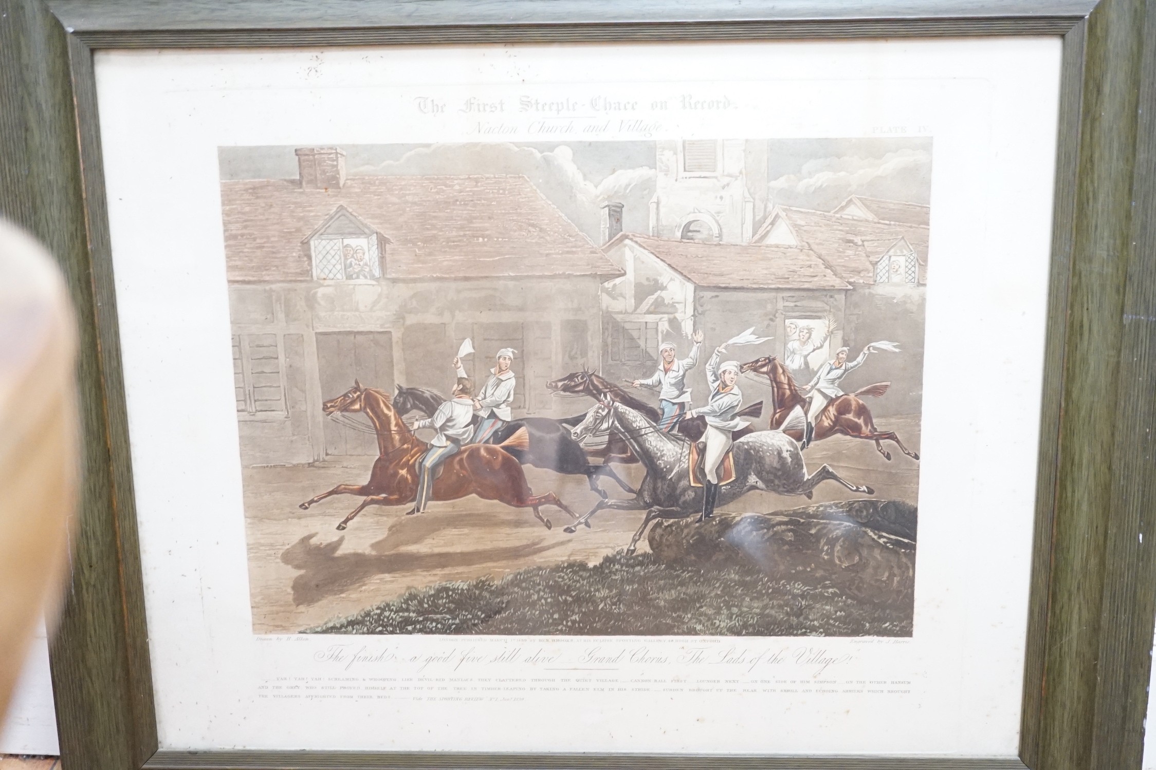 Harris after Alken, set of four coloured aquatints, 'The First Steeplechase on Record', overall 39 x - Image 3 of 4