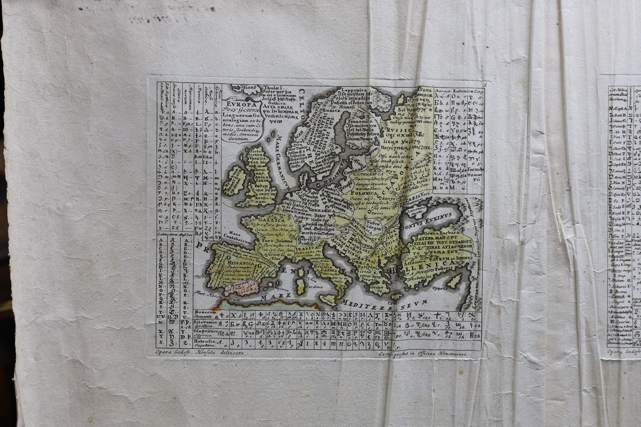 Godofredo Henselio [i.e., Gottfried Hensel], Scholae A. C. ap. Hirschb, four mappae geographico- - Image 5 of 8