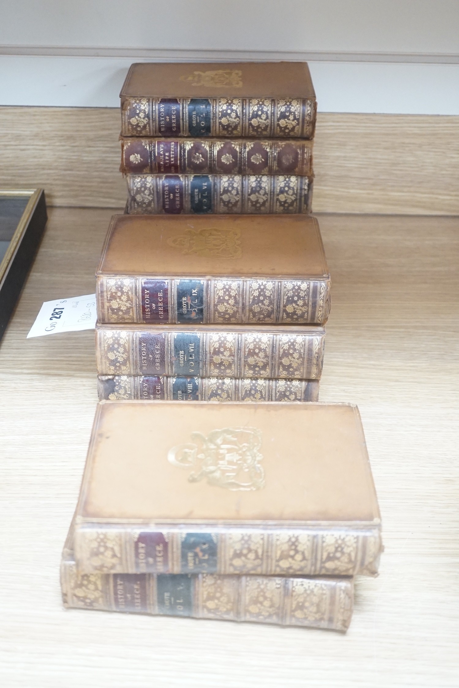 ° ° A History of Greece, gilt tooled full calf (10 vols) - Image 4 of 4