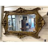 A Victorian giltwood and composition wall mirror, width 90cm, height 62cm