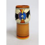 A Clarice Cliff geometric pattern vase, 18cm
