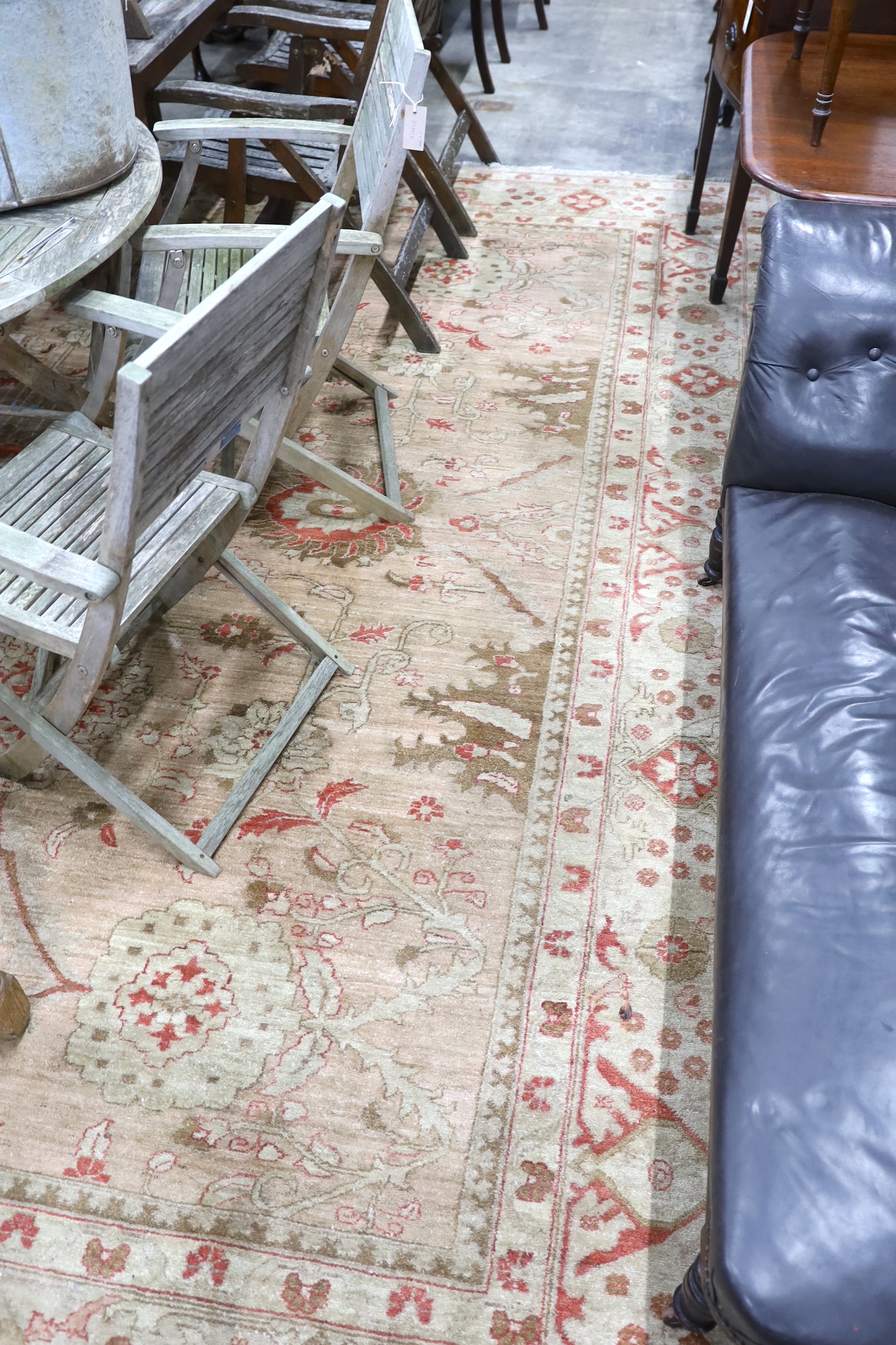 A Zeigler style ivory ground carpet, 380 x 280cm - Image 2 of 5