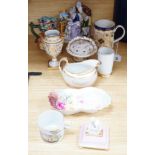 A selection of various English porcelain, to include Barr Flight Barr, Chamberlains Worcester,