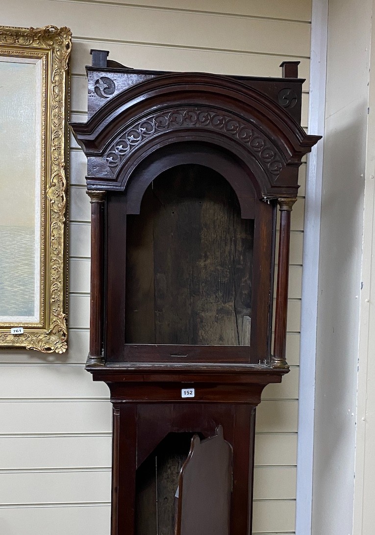 A George III mahogany longcase clock with moon phase, dial marked Radcliffe, Schofield Rochdale, - Image 5 of 8