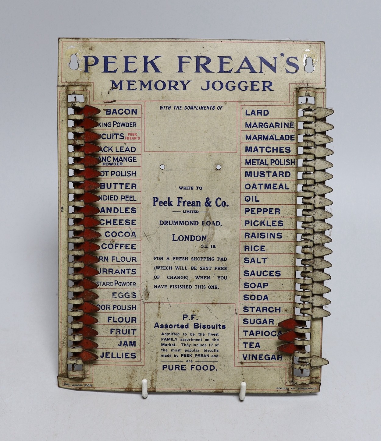 A ‘Peek Frean’s Memory Jogger