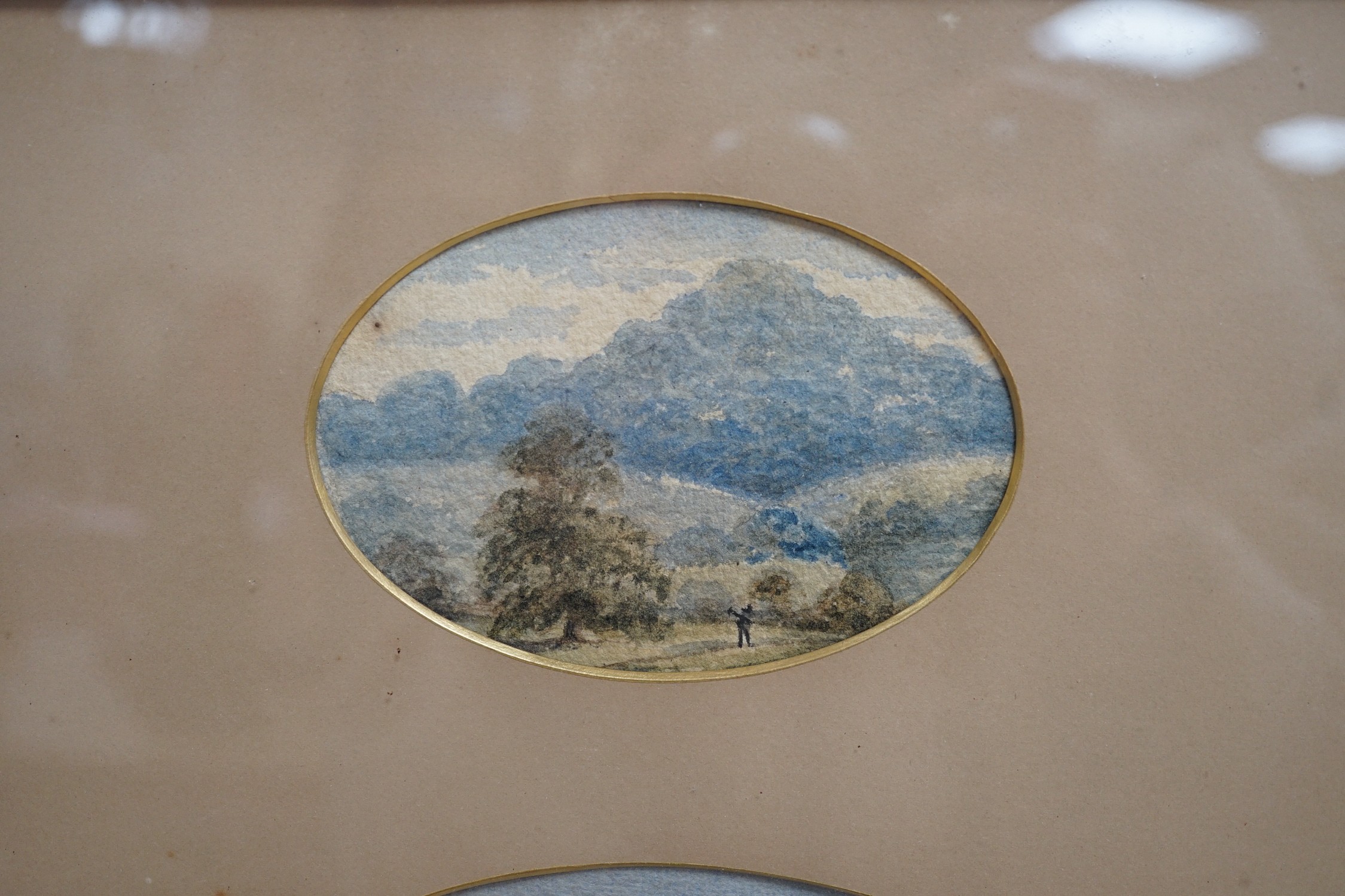 19th century English School, nine watercolours, Views of a country church and surrounding - Image 4 of 11