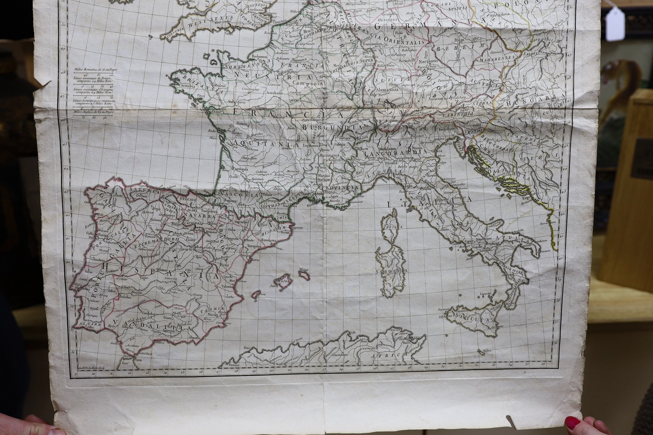 Godofredo Henselio [i.e., Gottfried Hensel], Scholae A. C. ap. Hirschb, four mappae geographico- - Image 3 of 8