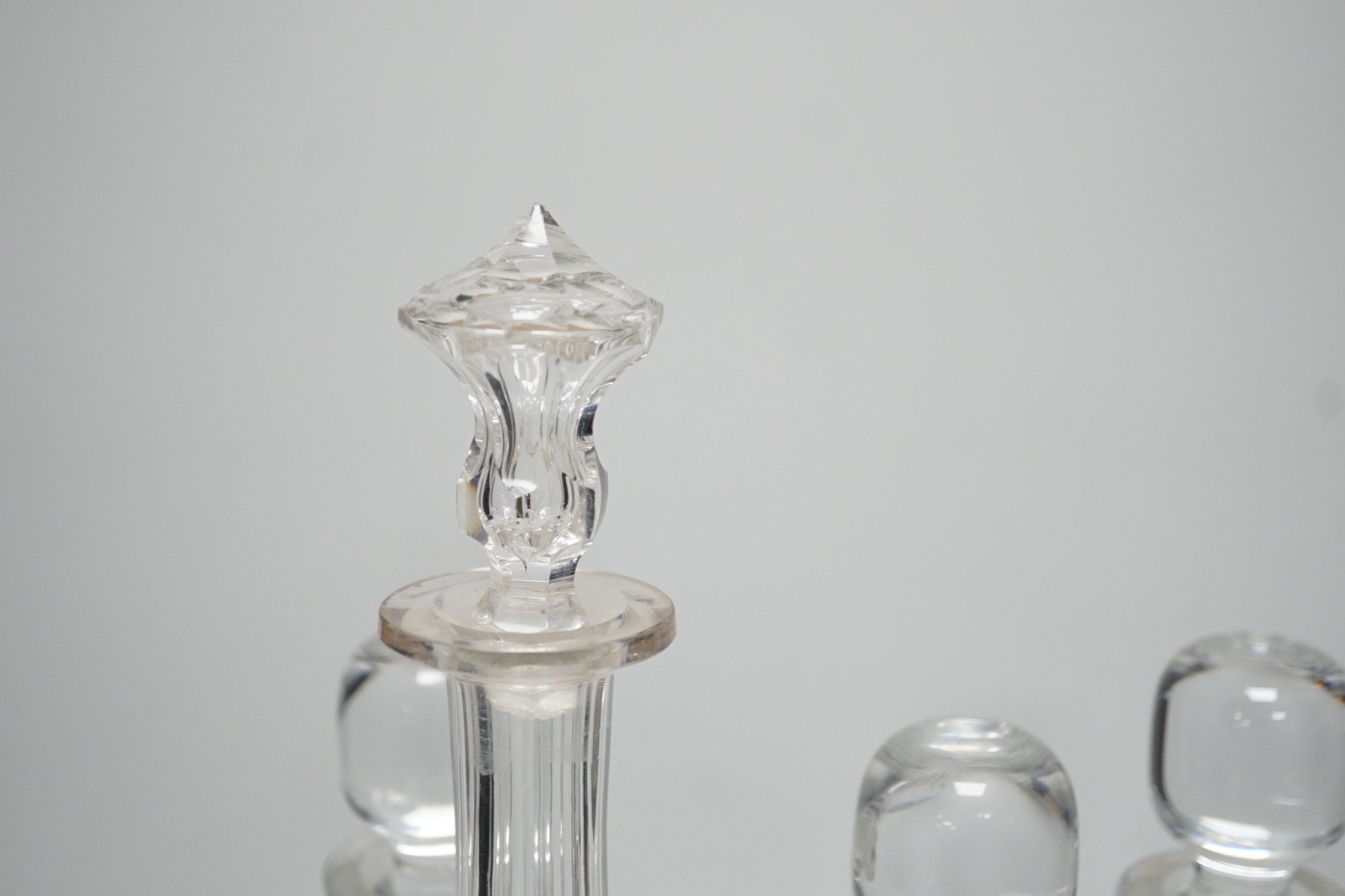 Five 20th century glass decanters, tallest 35cm - Image 4 of 5