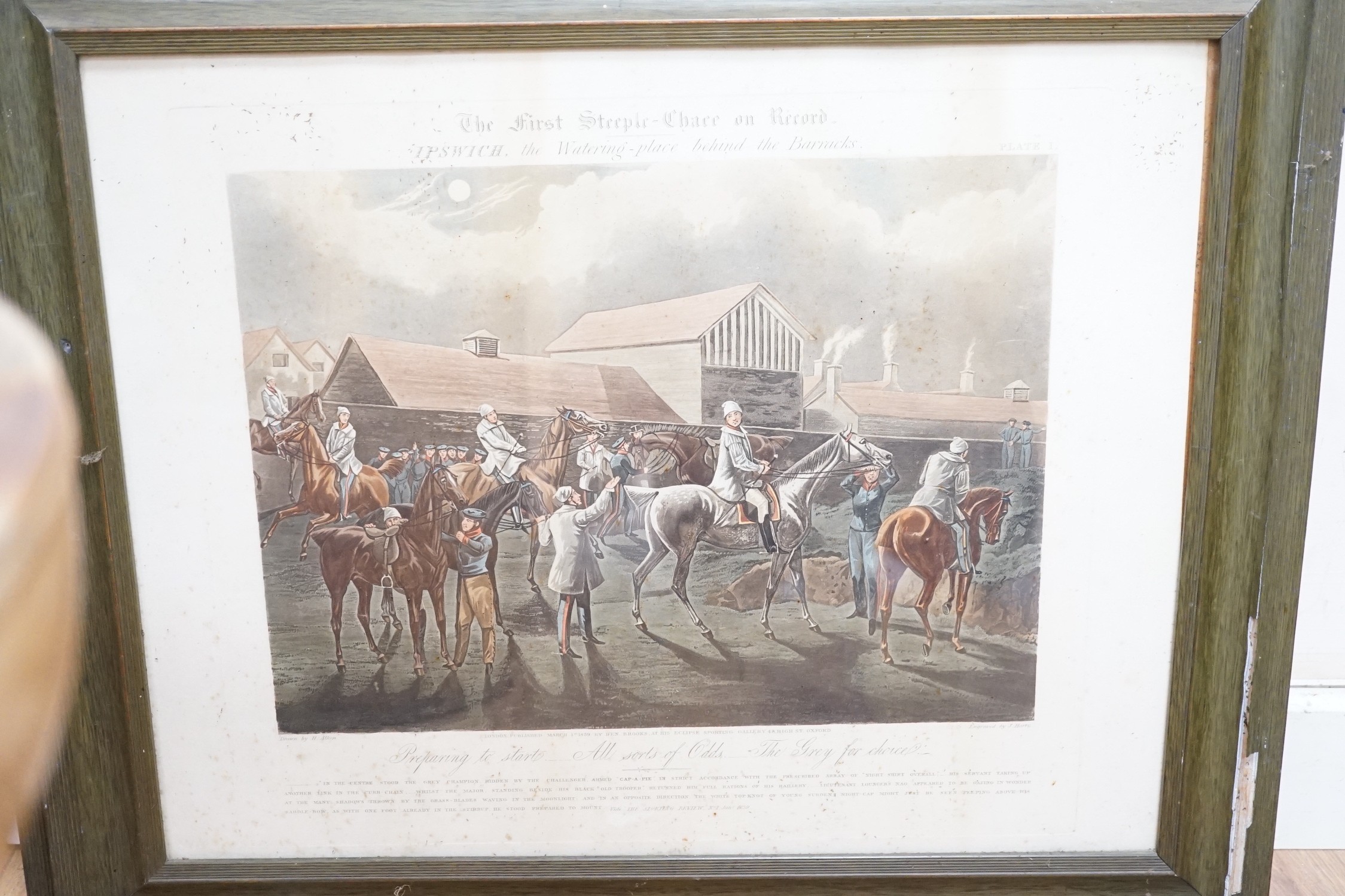 Harris after Alken, set of four coloured aquatints, 'The First Steeplechase on Record', overall 39 x - Image 2 of 4