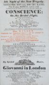 'Conscience; Or The Bridal Night’, Theatre Royal, Drury Lane, April 9, 1821, a framed theatre