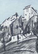 Muirhead Bone (1876-1953), charcoal and watercolour, 'Cuenca No.2.' reproduced on page 118, volume