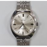 A gentleman's 1970's? stainless steel Omega Seamaster Cosmic manual wind wrist watch, on