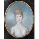 English School c.1820, pastel, Portrait of Madame James Smith of Tipperary, wife of Captain James