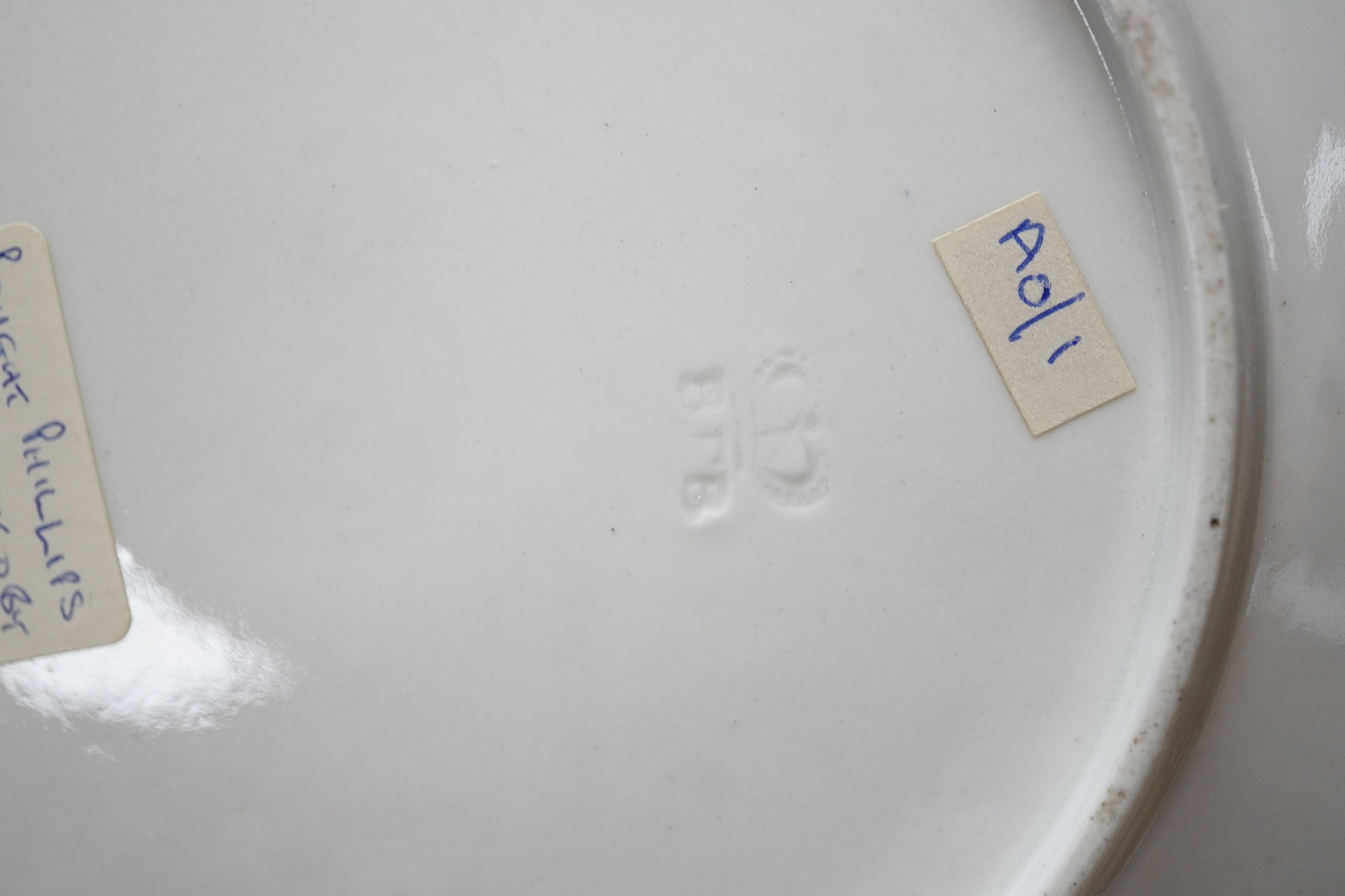 A Chamberlain's Worcester floral plate, and three Barr Flight & Barr plates, largest 22.5 cm - Image 8 of 8