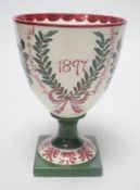 A Wemyss Queen Victoria Diamond jubilee commemorative goblet, 1897, retailed by T.Goode and Co.,