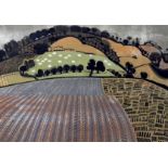Graham Clarke (b.1941), woodcut, 'Hill at Woodlands', signed in pencil and inscribed 'proof',