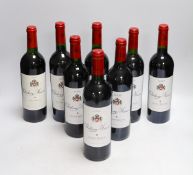 Eight 75cl bottles of 1994, 1999, 2000, and 2009 Chateau Musar Gaston Hochar wine