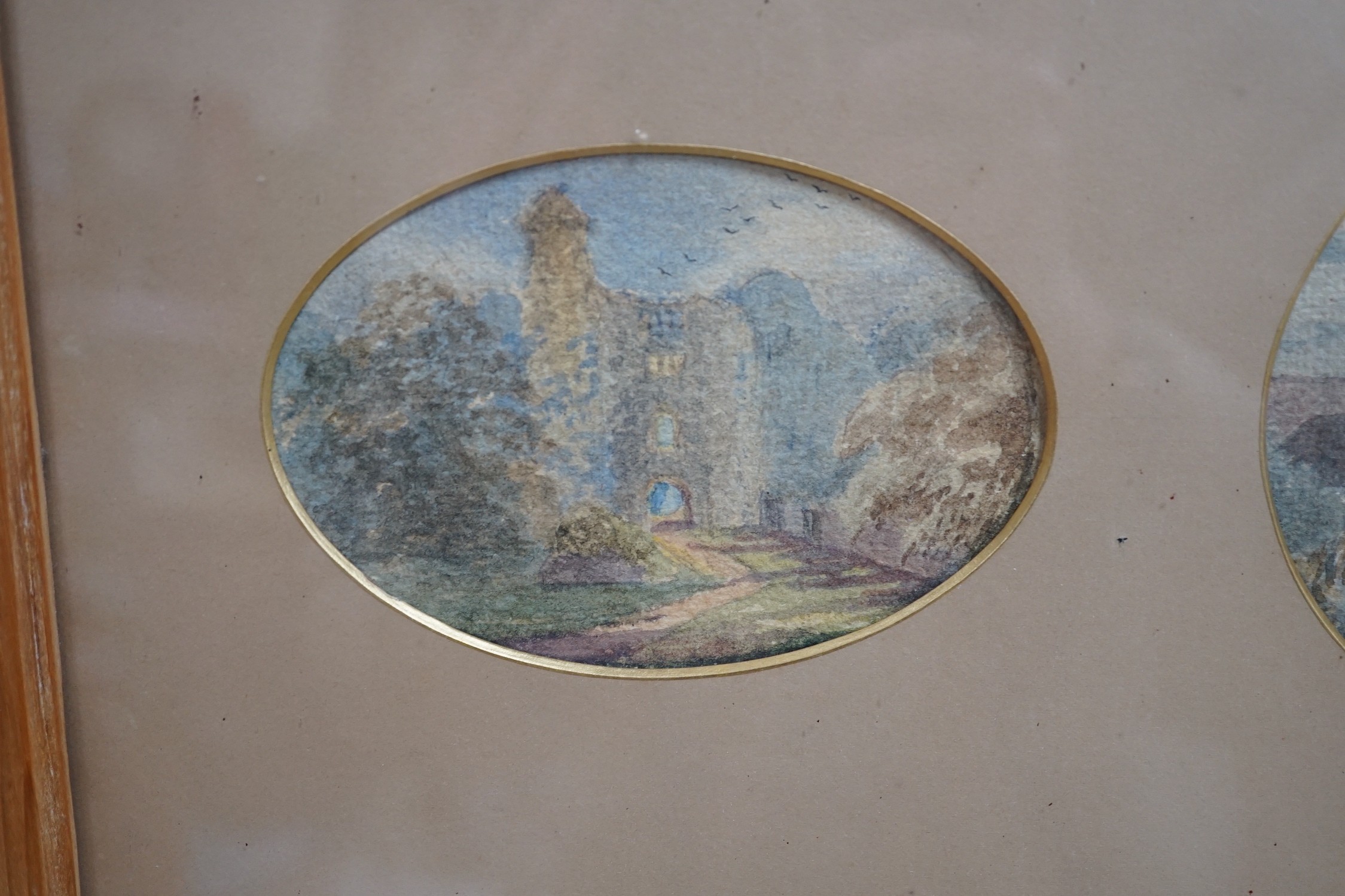 19th century English School, nine watercolours, Views of a country church and surrounding - Image 8 of 11