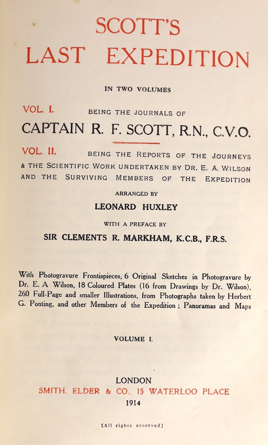 ° ° Scott, Robert Falcon (1868-1912) - Scott’s Last Expedition, 2 vols, [vol 1: the journal of - Image 2 of 5